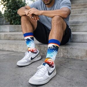 Stance Dwyane Wade Socks Tropical Multicolor Crew Size  (6-12 )L NWT